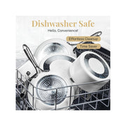 Gotham Steel Nonstick Pots and Pans 20 Pcs Set Ceramic Cookware Bakeware Kitchen Set With Frying Ski