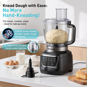 HoninJoy All-in-One Blender & Food Processor, 1300W Motor, 68 oz Glass Jar, 6-in-1 Multi-Function with 4 Preset Auto-iQ Programs, Black, FP12