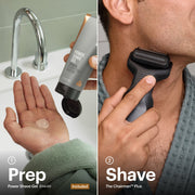 MANSCAPED The Chairman Plus Precision Pack, Men's Electric Foil Face Shaver with SkinSafe Three-Blade Foil, FlexAdjust Technology, Precision Trimmer, Waterproof, Rechargeable, Power Shave Gel Included