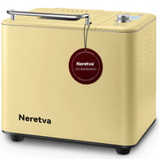Neretva Bread Maker 20-in-1 Automatic Bread Machine with Dual Heaters Yellow