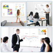Dollar Boss Large Magnetic Double-Sided Dry Erase Whiteboard, Foldable, Aluminum Frame, Wall Mounted, 40in x 60in