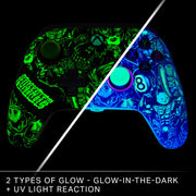 PowerA Advantage Wired Controller for Xbox Series X|S, Fortnite Glow Design, Dual Rumble Motors, 3-Way Trigger Locks, USB-C Cable, Diamond-Textured Grip
