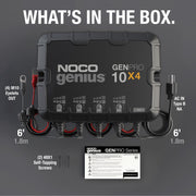 NOCO GENPRO10X4 Genius 4-Bank, 40-Amp (10-Amp Per Bank) Fully-Automatic Smart Marine Charger