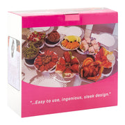 DUALFERV Table Top Lazy Susan, Expandable Non-Slip Turntable for Rectangular and Oblong Tables, Gray Plastic