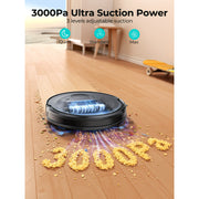 AIRZEEN 3000Pa Robot Vacuum Cleaner, Smart Robot Vacuum, Black - Intelligent Detection Sensor