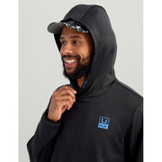 HUK Coldfront+ Men's Performance Fishing Hoodie, Warming Fibers, Moisture Transport, Adjustable Hood, Heather Black, XX-Large, H1300093