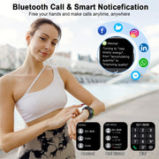 Xinwld Smart Watch T80, 1.95-Inch Ultra HD Touchscreen, Bluetooth 5.3 Calling, 110+ Sport Modes, Heart Rate and Sleep Monitor, IP68 Waterproof, Fitness Tracker for Men and Women
