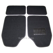 Coast to Coast Floor Mat Set, Universal Fit, Black Carpet with Driver Heel Pad, 4-Piece, IWCCCFMBK