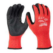 Milwaukee 48-73-8632E Tool Cut Level 3 Nitrile Dipped Gloves, L, 12 Pair, Red