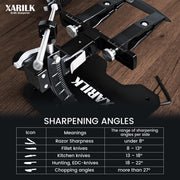 XARILK GEN3 Guided Knife Sharpener Kit, Aluminium Alloy, 3 Diamond Grit Plates 320#, 800#, 2000#, for Hunting and Kitchen Knives