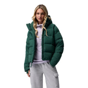 Columbia Women's Amaze Puff Hooded Down Jacket, 650-Fill Power Insulation, Water-Repellent, Rain Forest, Small, 213371