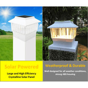 Involux Modern Black Solar Post Cap Lights, 6 Pack, Outdoor LED Lighting for 4x4 and 6x6 Posts, Waterproof, 50 Lumen, 3 Color Modes, IL0116-08