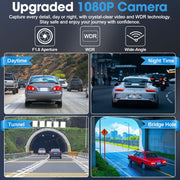 YETOKING XC006 Dual Dash Cam, 1080P Front and 720P Rear, Wide Dynamic Range, Super Night Vision, 24H Parking Mode, Loop Recording, Supports 256GB