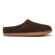Minnetonka Taylor Men's Suede Indoor Outdoor Slippers, Chocolate Brown, Size 10 Medium, 41012-204