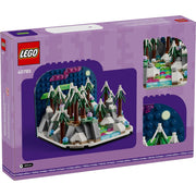 Lego Northern Lights Diorama, 332 Pieces, Glow-in-the-Dark Moon, Snow-Topped Trees, Collectible Nature Display, Ages 13+