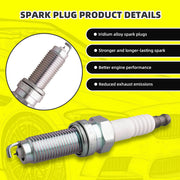 MOAUTO Ignition Coils and Iridium Spark Plugs Set with Removal Tool, Compatible with Chrysler Pacifica, Dodge Durango, Jeep Grand Cherokee Wrangler, Ram 1500 3.6L V6, Pack of 6 UF807