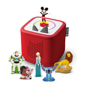 Tonies Toniebox 2 Interactive Audio Player Bundle with 6 Disney Tonies, Sunset Red