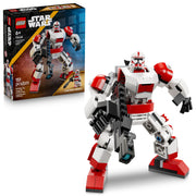 LEGO Star Wars Clone Shock Trooper Mech Toy, 151 Pieces, Poseable Battle Mech with Blaster Rifle and Stud Shooter, Includes Minifigure, Ages 6+, 6588634