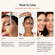 Solawave 4-in-1 Skincare Wand with Red Light Therapy, Galvanic Current, Warmth, Facial Massage, Rose Gold