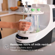 Baby Brezza Bottle Washer Pro, Automatic Bottle Washer Sterilizer Dryer, White, 4 Bottle Capacity, BRZ0103