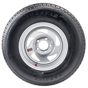 Kenda Karrier KR03 Trailer Tire With 5-hole Directional Steel Wheel - Silver/Black - Silver Directional