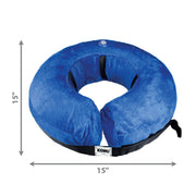 KONG Cloud Recovery Collar, Inflatable, Scratch and Bite Resistant, Medium 10-14 Inch Neck, Blue, EL2