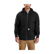 Carhartt Men's Paxton Thermal-Lined Full-Zip Sweatshirt, Water-Repellent Midweight Fleece, Black, 3XL, 104078-001