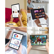FITIFUN Android 14 Tablet, 10 Inch HD Display, 4GB RAM, 32GB Storage, 1TB Expandable, Quad-Core Processor, WiFi, Dual Cameras, Blue