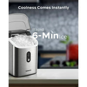 Philergo Nugget Ice Maker Countertop, Stainless Steel