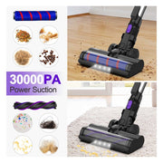 INSE S6X Purple 30Kpa Cordless Vacuum 12-in-1 Lightweight Stick Vacuum Cleaner with 300W Brushless Motor