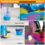 U.S. Art Supply 48-Color Ready to Pour Acrylic Pouring Paint Set with Silicone Oil and Gloss Medium, Premium Pre-Mixed High Flow 2oz and 8oz Bottles, PM-448