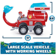 Spin Master Paw Patrol Jungle Pups Marshall Elephant Firetruck Toy Truck with Projectile Launcher and Exclusive Action Figure, Red, 6069244