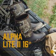 LaCrosse Alpha Lite II Men's Waterproof Insulated Hunting Boots, Mossy Oak Country Roots, Size 13