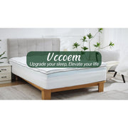 Vccoem Queen Mattress Topper, 4-Inch Dual Layer Memory Foam with Cooling Gel, Plush Pillow Top, Anti-Slip Deep Pocket, Washable Cover, B103-010