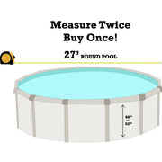 Swimline 27-Feet Round Blue Overlap Liner Standard Gauge