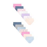 Hanes Girls Briefs Underwear Pack, 14-Pack, Core Cotton, Classic Fit, Expandable Waistband, Solid Print