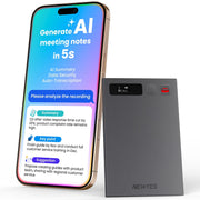 NEWYES Ailog Smart Audio Recorder, AI Transcription, Bluetooth 5, 64GB Memory, 28-Hour Battery, 188+ Languages Translation