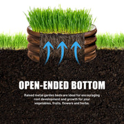 SnugNiture ZL-HC221 Galvanized Raised Garden Bed, 2Pcs 2x2x1ft, Brown