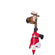 Joyfy 31840 8FT Hanging Christmas Inflatables Decoration, Santa With Reindeer