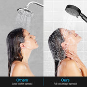 BLACK+DECKER 5-Setting Dual Handheld and Rainfall Shower Head with Anti-Clog Nozzles, 60in Stainless Steel Hose, Chrome BD0029