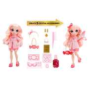 Rainbow High Creative Crystals Bella Pink 11in Fashion Doll with Crystal Accessory Make It Kit, DIY Resin Crafts, 522904