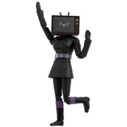 Bonkers Toys Skibidi Toilet Deluxe TV Woman 6-Inch Action Figure, Highly Articulated, Multicolor