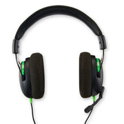 onn. WD96 Xbox Wired Video Gaming Headset with 3.5mm Connector, Flip-to-Mute Mic, Lightweight Steel - Black and Green