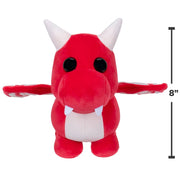 Adopt Me! Dragon Plush Toy, Legendary Pet, 8 Inch, Ultra-Soft, Virtual Item Code Included