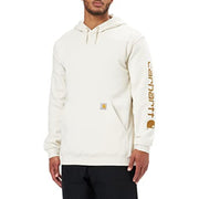 Carhartt Men's Loose Fit Midweight Logo Sleeve Graphic Hoodie, Malt, Large Tall, K288-W03