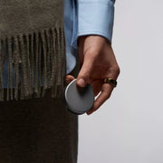 Oura Charging Case for Ring 4 Titanium and Ceramic, Silver, Size 12, Up to 5 Charges, Compact Recycled Aluminum
