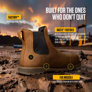 Carhartt Men's Frontier Water Resistant Steel Toe Chelsea Work Boot, Bison Brown Oil Tan, Size 10.5 Wide, FN5254-M