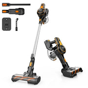 INSE 30kPa Cordless Vacuum Cleaner, 6-in-1 Stick Vacuum Cleaner with Detachable Battery, Orange