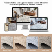 KUETH AR1005 Light Taupe Brown Modern Area Rug 2x7 Non Slip Hallway Runner Rug Machine Washable