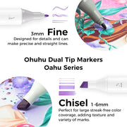 Ohuhu Alcohol Based Art Markers 120 Colors with Carrying Case